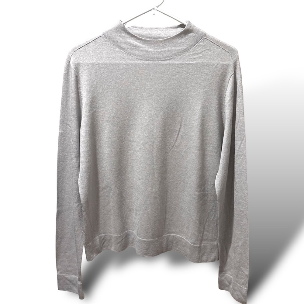 NEW! VINCE CASHMERE AND WOOL CREW NECK Heather Grey Size: L